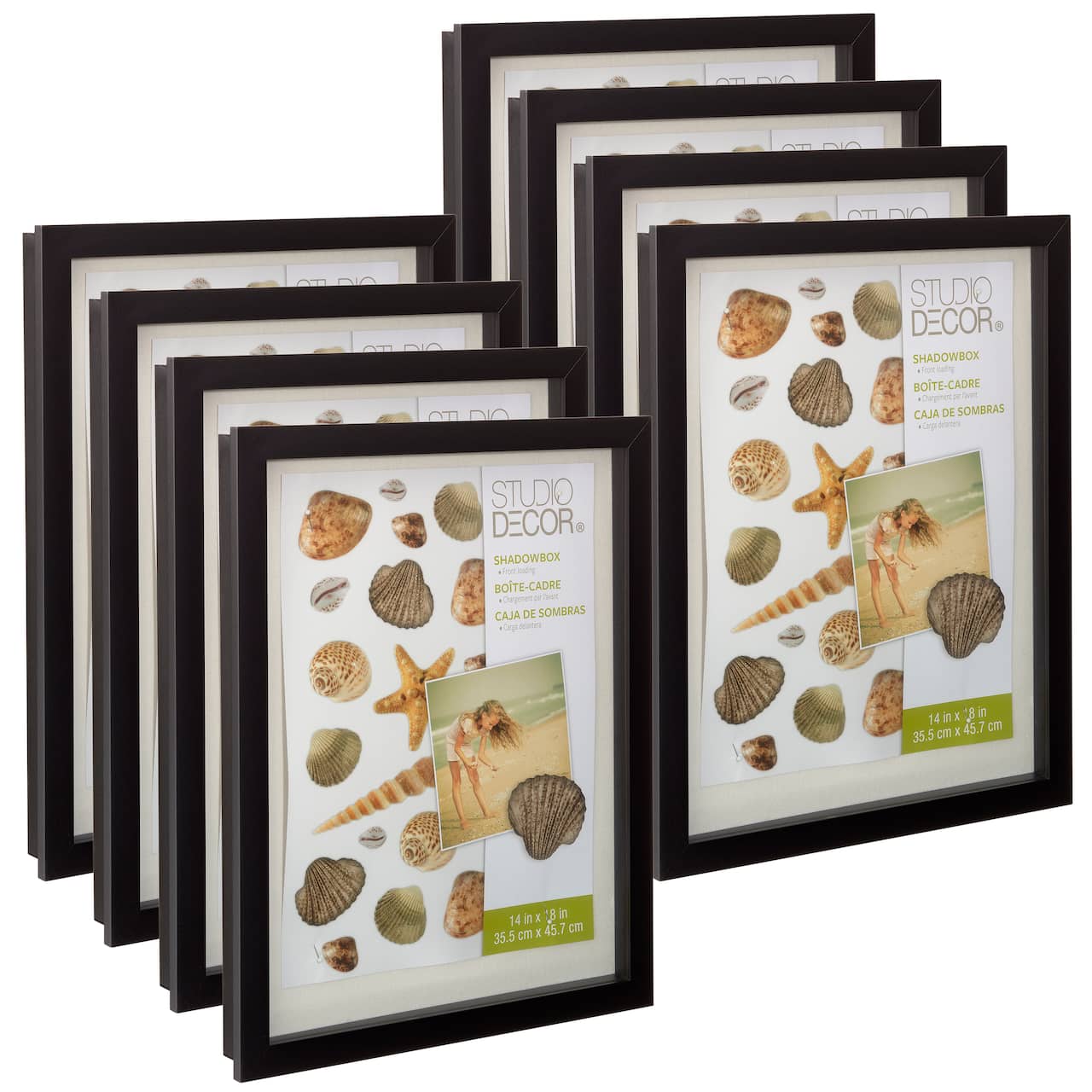 8 Pack: Black 14" x 18" Shadow Box by Studio Décor®